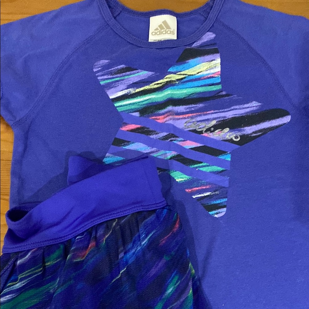 Adidas Blue Star Graphic Tee and Shorts Set